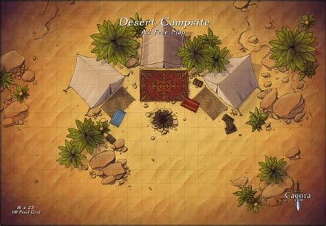 Desert Campsite Caeora Fantasy Map Digital Artist Amazing Maps