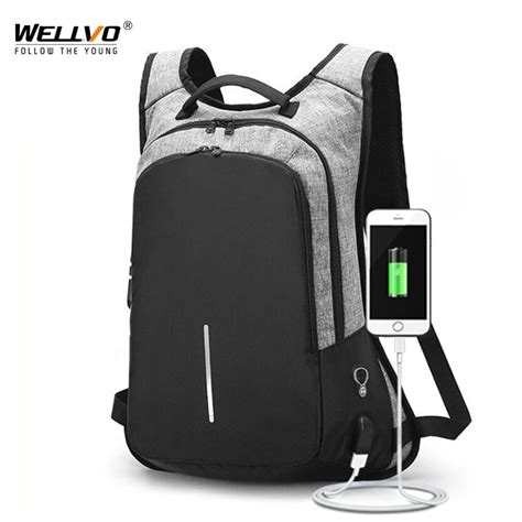 Anti Theft Backpack Usb Charging Men Laptop Waterproof Backpacks For