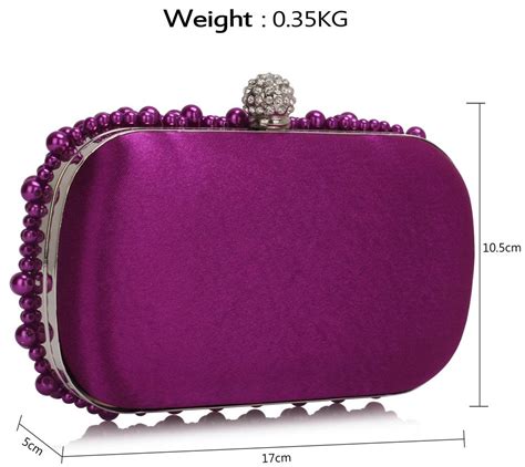 Wholesale And B2b Purple Beaded Pearl Rhinestone Clutch Bag Supplier