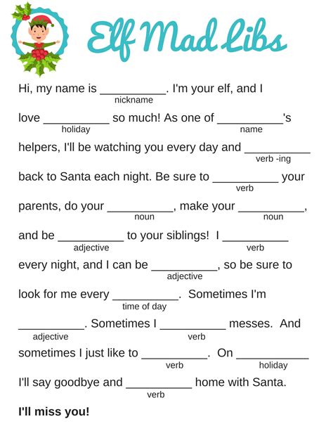 Free Online Mad Libs Printable
