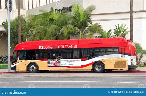 Long Beach Transit Busses Downtown Editorial Stock Image Image Of