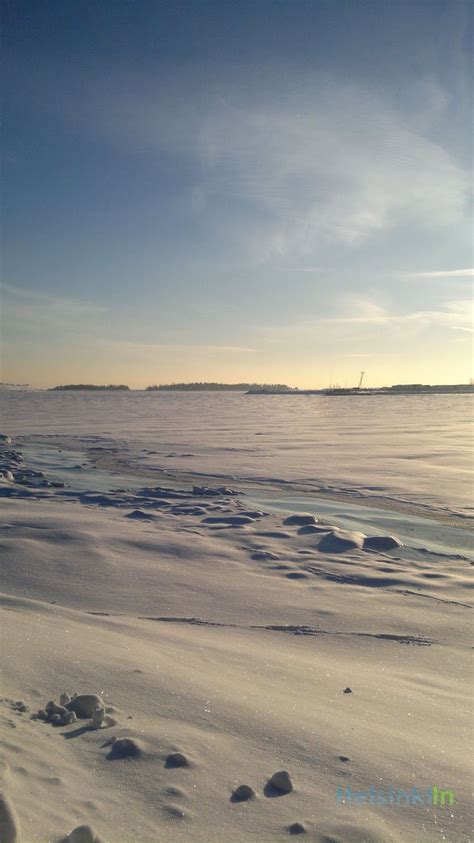 Frozen Sea Winter Finland Helsinki