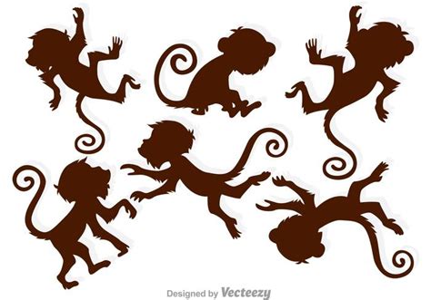 The image is png format and has been processed into transparent background by ps tool. Brown Monkey Silhouettes 92969 Vector Art at Vecteezy