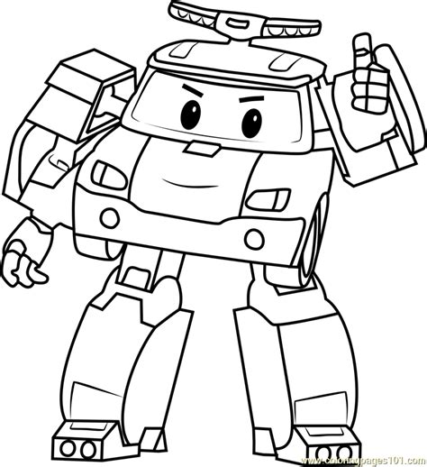 poli coloring page  robocar poli coloring pages