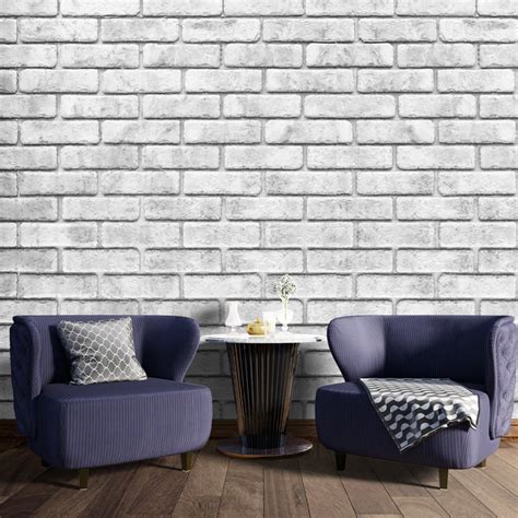 3d Stone Brick Wallpaper Traditional Textured Or Peel And Etsy
