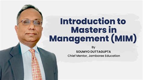 Introduction To Masters In Management MIM Jamboree Education YouTube