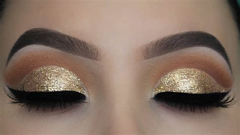 Crystal Gold Glitter Eye Makeup Tutorial Youtube