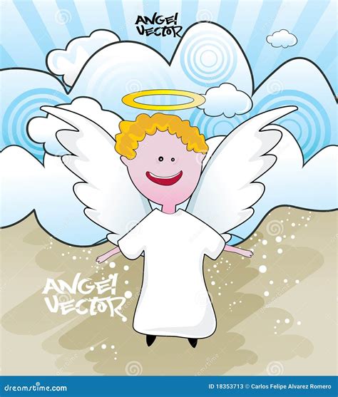 Angel Cartoon Stock Vector Illustration Of Style Kids 18353713