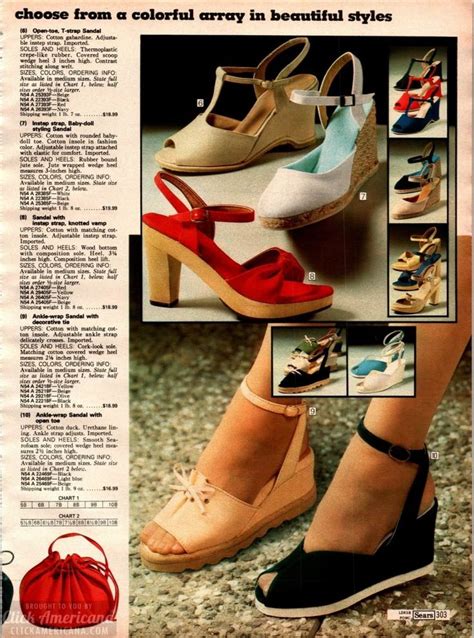 Late 70s Fashion Womens Shoes From The 1979 Sears Catalog Click