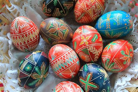 Traditional Patterns Of Pisanki Easter Eggs From Lamus Dworski