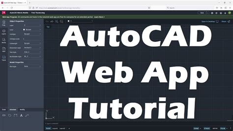 Autocad Web App Tutorial How To Run Autocad Online Youtube