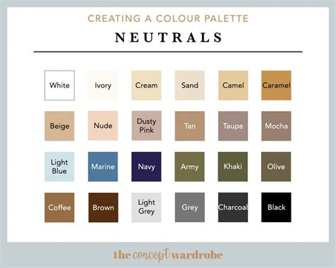 Colour Palette Fashion Neutral Colours The Concept Wardrobe Neutral Skin Tone Neutral