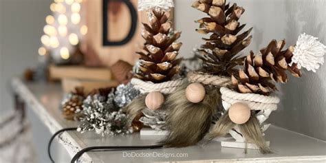 Pinecone Gnomes Diy Christmas Craft Decor Do Dodson Designs