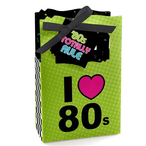 80s Retro Totally 1980s Party Favor Boxes Set Of 12