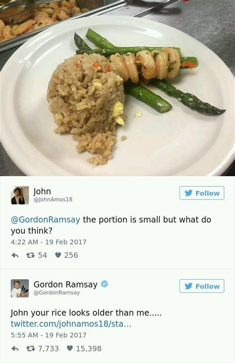 Gordon Ramsay Twitter Roasts People S Food It S Hilarious