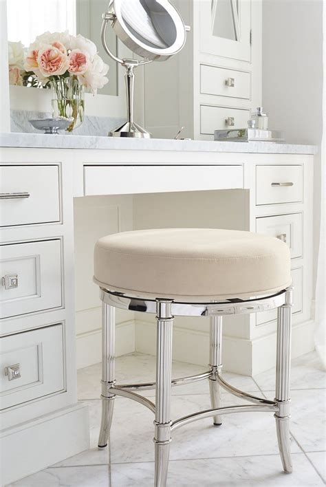 In many styles to match your vanity, for continuity, there is bound to be the right style for you. Bailey Swivel Vanity Stool | Frontgate | Vanity stool ...