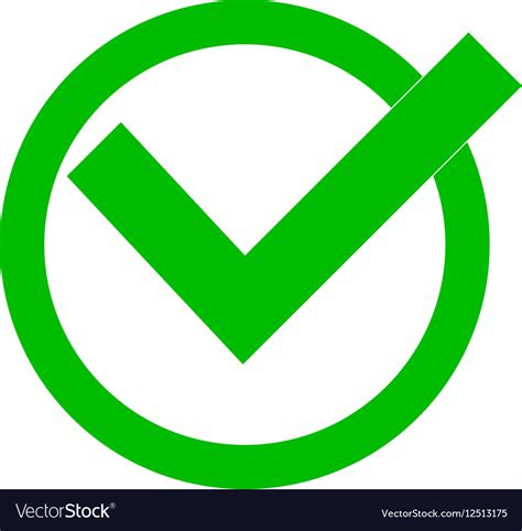 Green Check Mark Royalty Free Vector Image Vectorstock