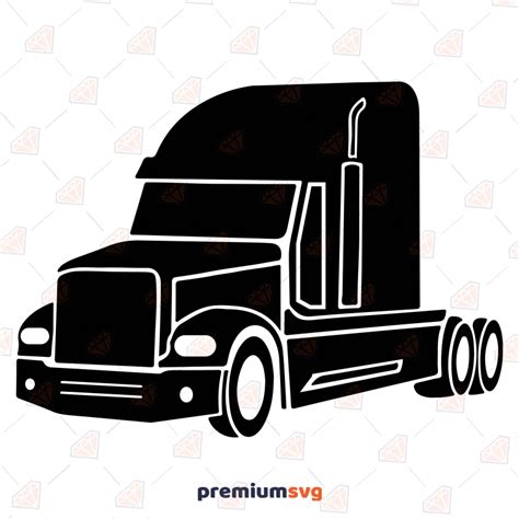 Semi Truck Silhouette Svg Cut File Premiumsvg