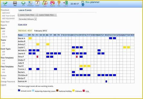 Annual leave can boost your staff's morale;. Free Annual Leave Spreadsheet Excel Template Of Anual ...