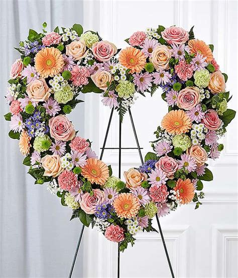 Pastel Floral Standing Open Heart At From You Flowers