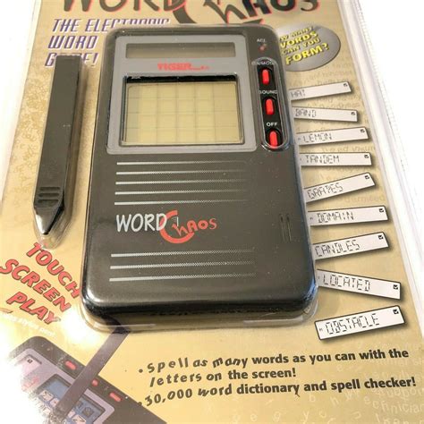 Word Chaos Electronic Word Game • Touch Screen • Tiger Electronics 1996