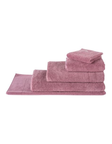 It's traditional, hangs nicely and looks great with a hand towel and washcloth stacked on a rack. Sheridan | Living Textures Towel Range In Rose | MYER ...