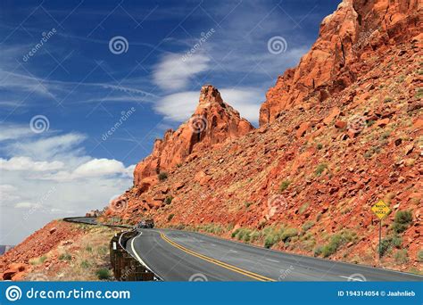 Antelope Pass Road Near Page Southwest Desert Arizona Usa Stock