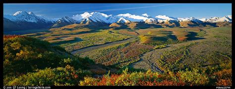 Panoramic Picturephoto Passing Of Seasons In Alaska Mountains Denali