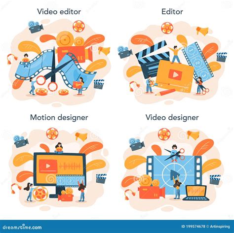 Video Editor Or Designer Set Artist Create Computer Animation For