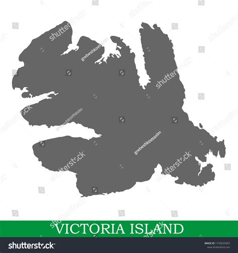 High Quality Map Victoria Island Island Stock Vector Royalty Free