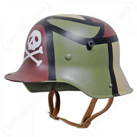 German Wwi M16 Stahlhelm Steel Helmet M 1916 Hand Painted Camouflage