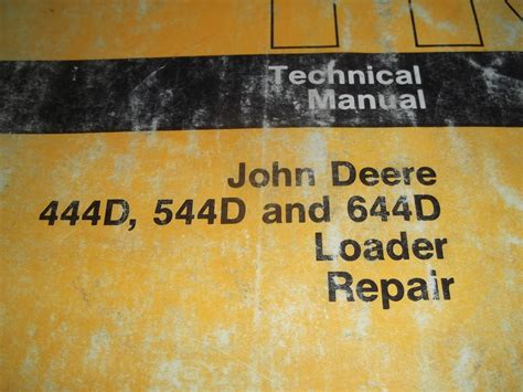 John Deere 444d 544d 644d Loader Service Shop Technical Repair Manual