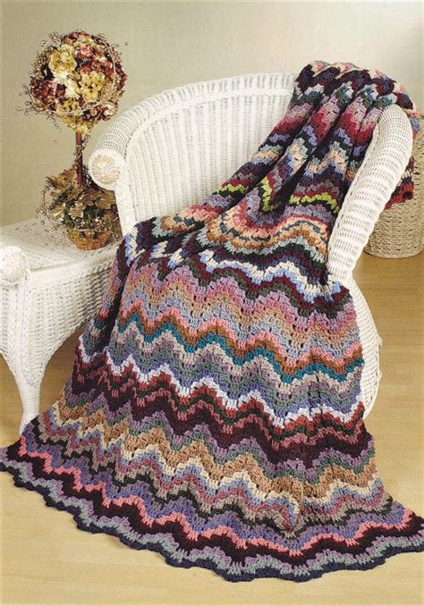 Z477 Crochet Pattern Only Florentine Bargello Afghan Throw Pattern