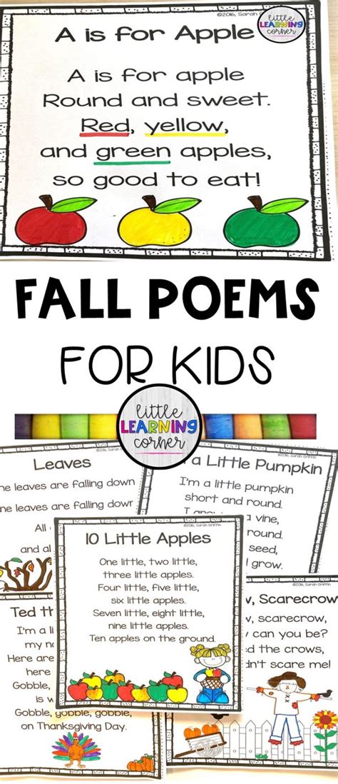 10 Best Fall Poems For Kids Little Learning Corner