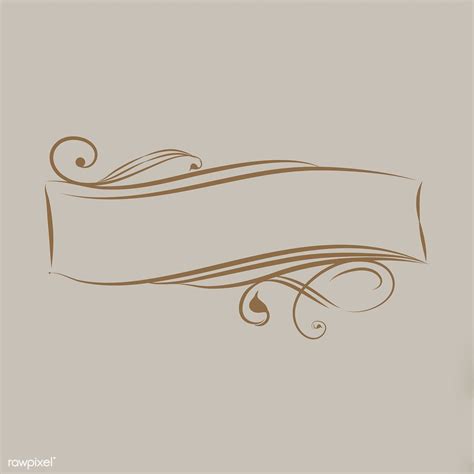 Decorative Calligraphic Ornament Banner Vector Free Image By Rawpixel