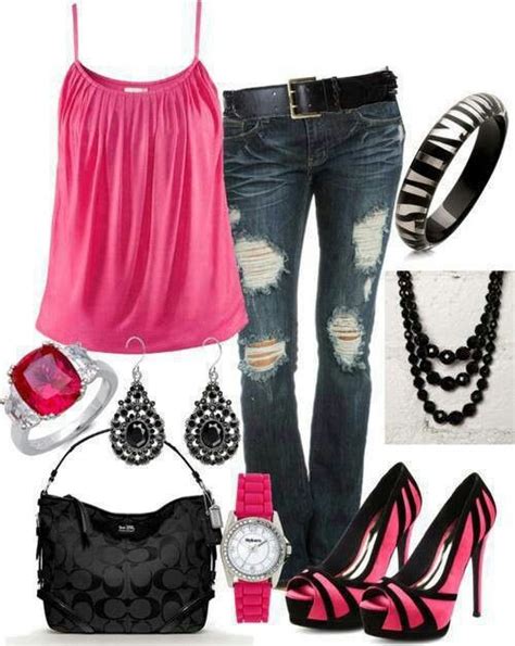 96 Best Pink Outfits Images On Pinterest Pink Outfits Casual Wear