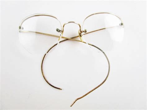 vintage wire eyeglasses gold filled wire rim 1930s etsy