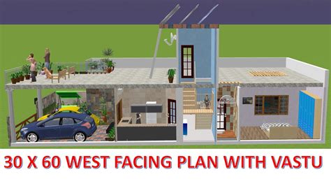 However, it's essential to get the architect's house designs, even for the above floors, for a duplex house or rental units. (#7) HOUSE PLAN - 30x60 west facing house plan 2018 with ...