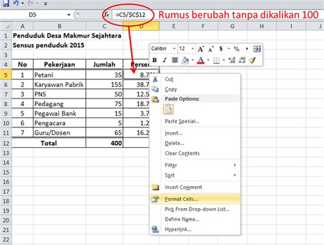 Cara Menghitung Di Microsoft Exel Cara Menghitung Persen Di Excel