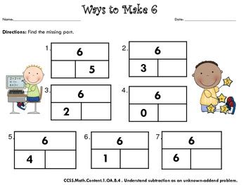 Find the Missing Part (Compose and Decompose Numbers to 10) by Andrea Dixon
