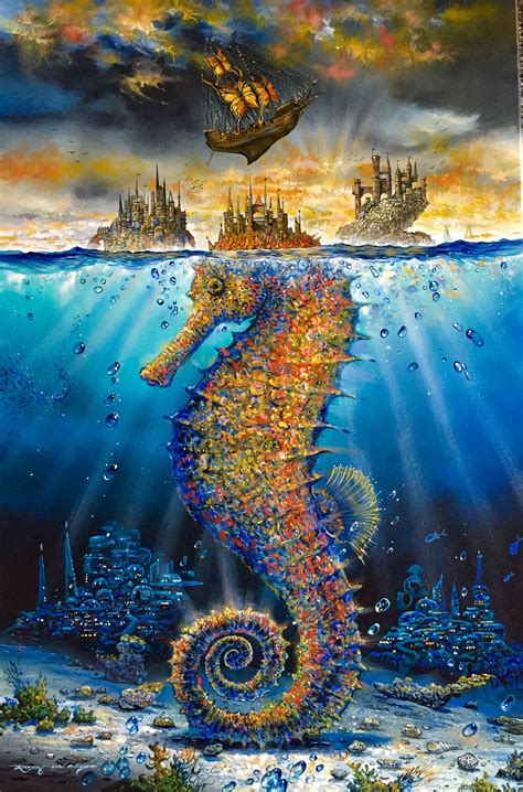 Seahorse Acrylic Painting At Explore Collection Of
