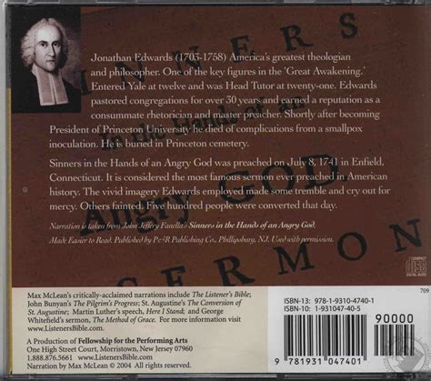 Sinners in the Hands of an Angry God Audiobook by Jonathan Edwards