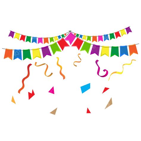 Party Bunting Decoration Color Paper Vector Colorful Paper Bunting