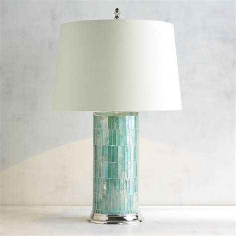 Mosaic Column Aqua Table Lamp Everything Turquoise