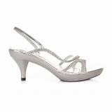 Pictures of Silver Strappy Low Heels