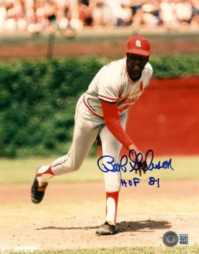 Bob Gibson Autographed Memorabilia Signed Photo Jersey Collectibles