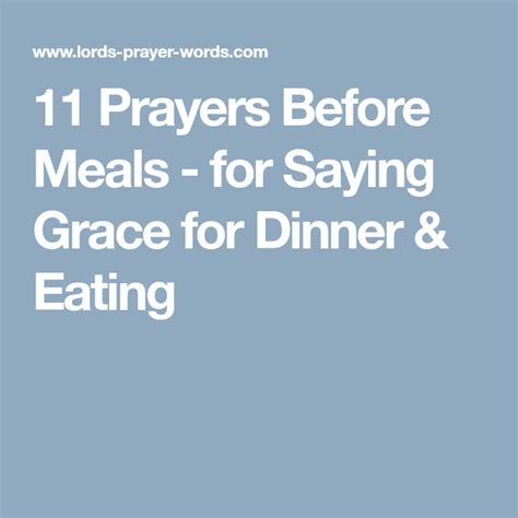 11 Prayers Before Meals For Saying Grace For Dinner And Eating Prayers Before Meals Dinner