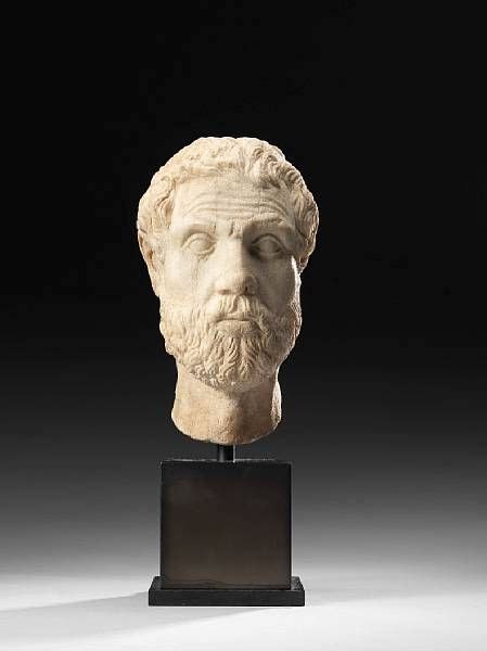 A Roman Marble Head Of A Bearded Male Circa 1st 2nd Century Ad