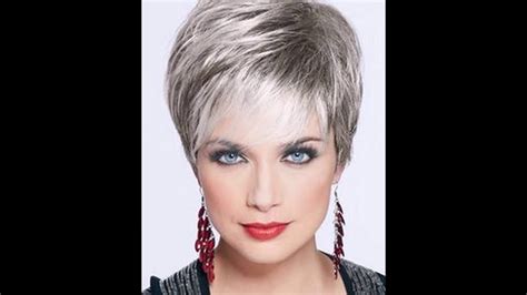Pixie haircut with lengthy layers. Short hairstyles for grey hair gallery - YouTube