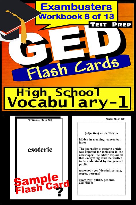 Ged Test Prep High School Vocabulary 1 Review Exambusters Flash Cards